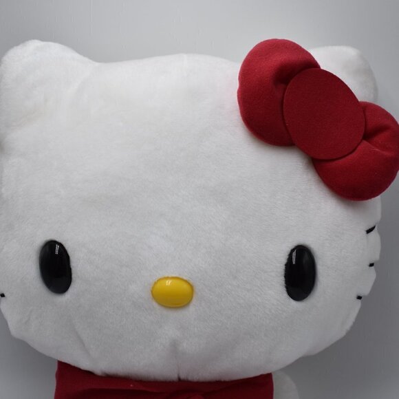 Hello Kitty San Rio Plush Head Turn with Red Bow and Hoodie Stuffed Animal 16" - Picture 6 of 8